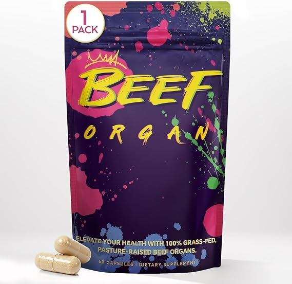 Beef Organ Supplement for Women, Natural Grass Fed Beef Liver Capsules, Hormone Balance for Women, for Support Balance Hormones, Energy, & More and Menstrual Cycle,Skin Care